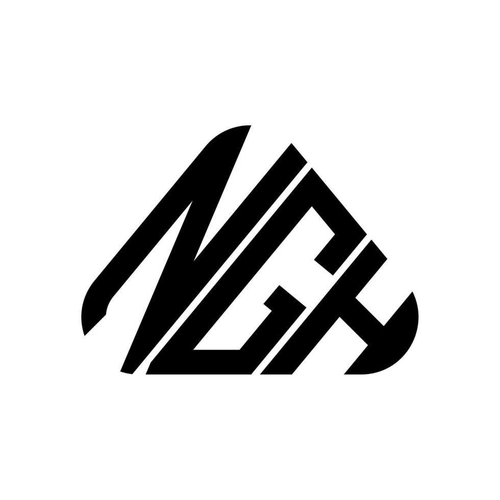 kreatives Design des ngh-Buchstabenlogos mit Vektorgrafik, ngh-einfaches und modernes Logo. vektor