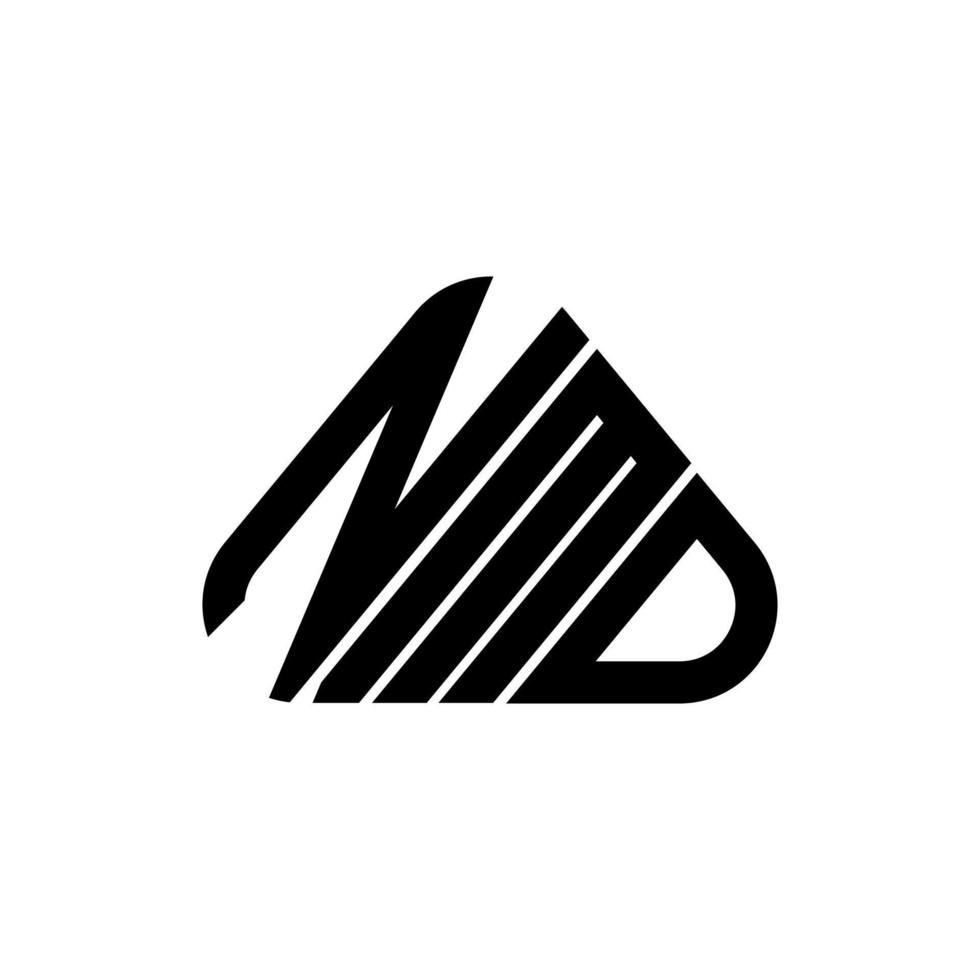kreatives design des nmd-buchstabenlogos mit vektorgrafik, nmd-einfaches und modernes logo. vektor