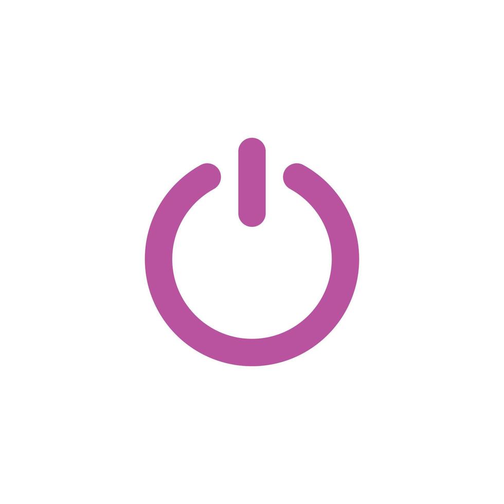eps10 rosa Vektor ein- oder ausschalten Schaltfläche abstrakte Kunst Symbol isoliert auf weißem Hintergrund. Schalten Sie das Symbol in einem einfachen, flachen, trendigen, modernen Stil für Ihr Website-Design, Logo und Ihre mobile App ein oder aus