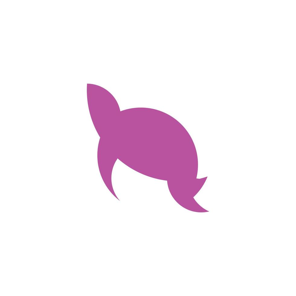 eps10 rosa Vektorschildkröte abstraktes Kunstlogo oder Symbol isoliert auf weißem Hintergrund. Schildkrötenmeer-Symbol in einem einfachen, flachen, trendigen, modernen Stil für Ihr Website-Design, Logo und mobile Anwendung vektor