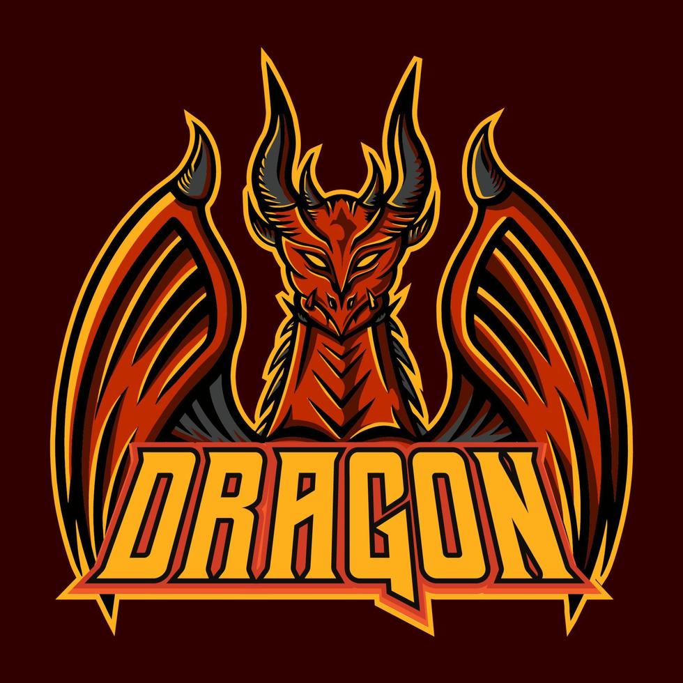 drake maskot logotyp illustration vektor