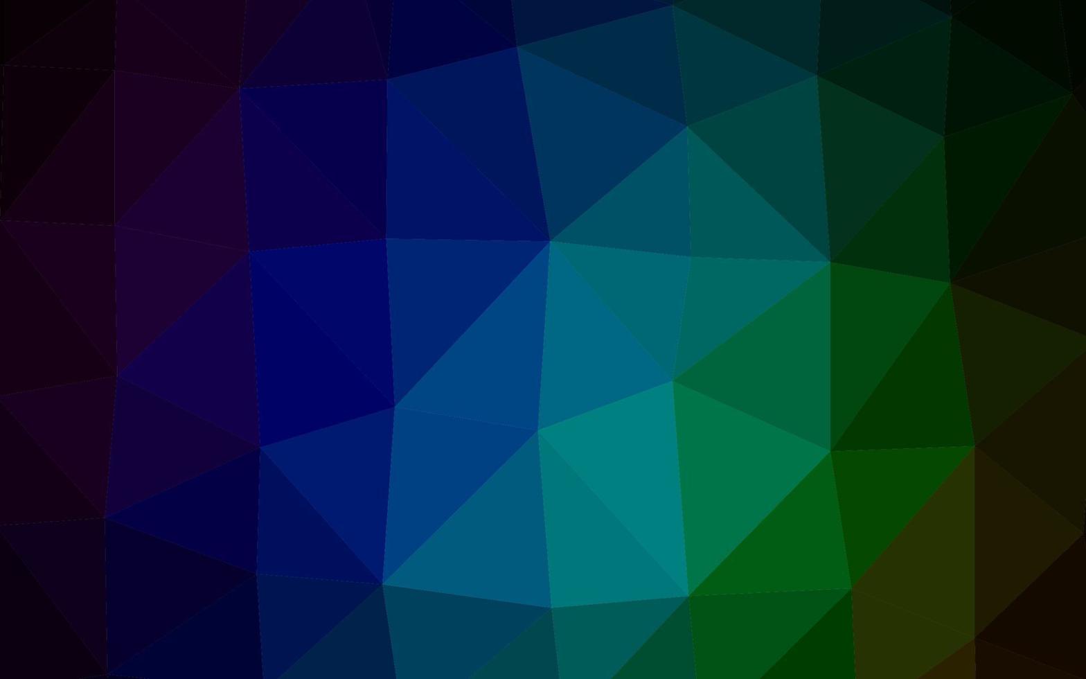 dunkler mehrfarbiger, abstrakter Hintergrund des Regenbogenvektorpolygons. vektor