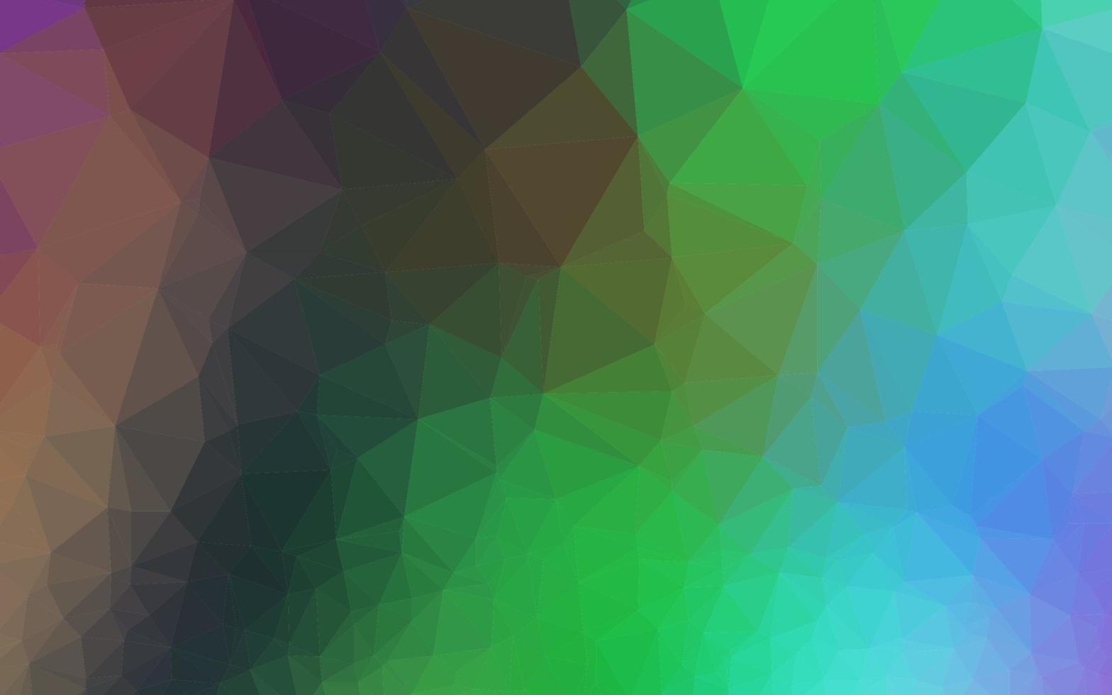 Licht mehrfarbiger, abstrakter Hintergrund des Regenbogenvektorpolygons. vektor