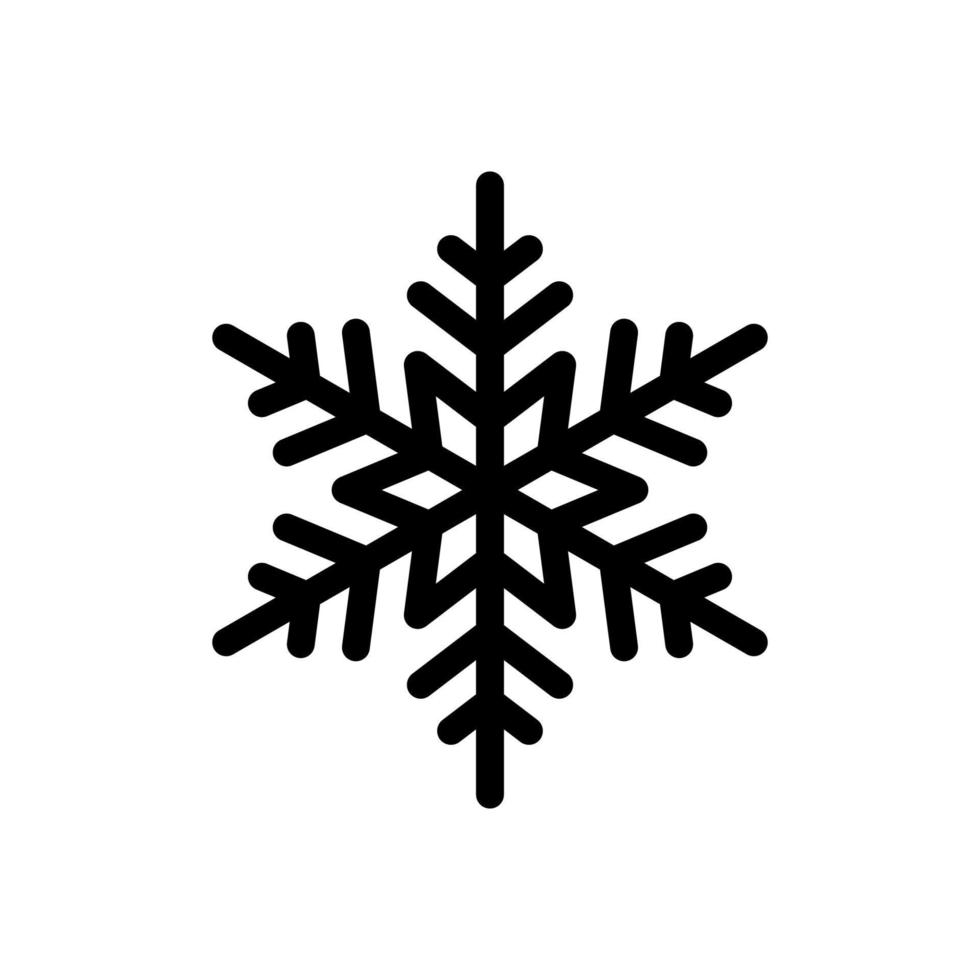 Schneeflocke-Icon-Vektor isoliert auf weißem Hintergrund vektor
