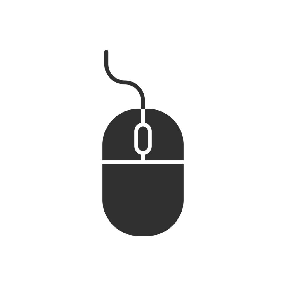 Maus-Computer-Symbol isoliert auf weißem Hintergrund vektor