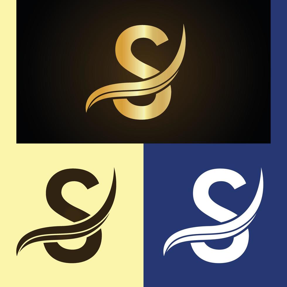 luxus-logo-design mit monogrammbuchstaben s vektor