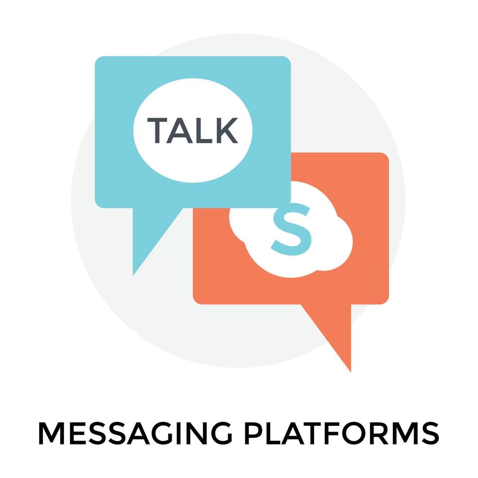 trendige Messaging-Plattformen vektor