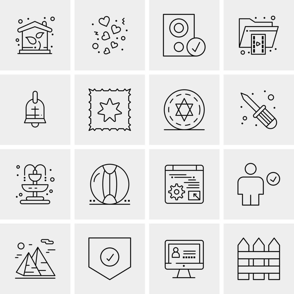 16 universelle Business-Icons Vektor kreative Icon-Illustration zur Verwendung in Web- und Mobilprojekten