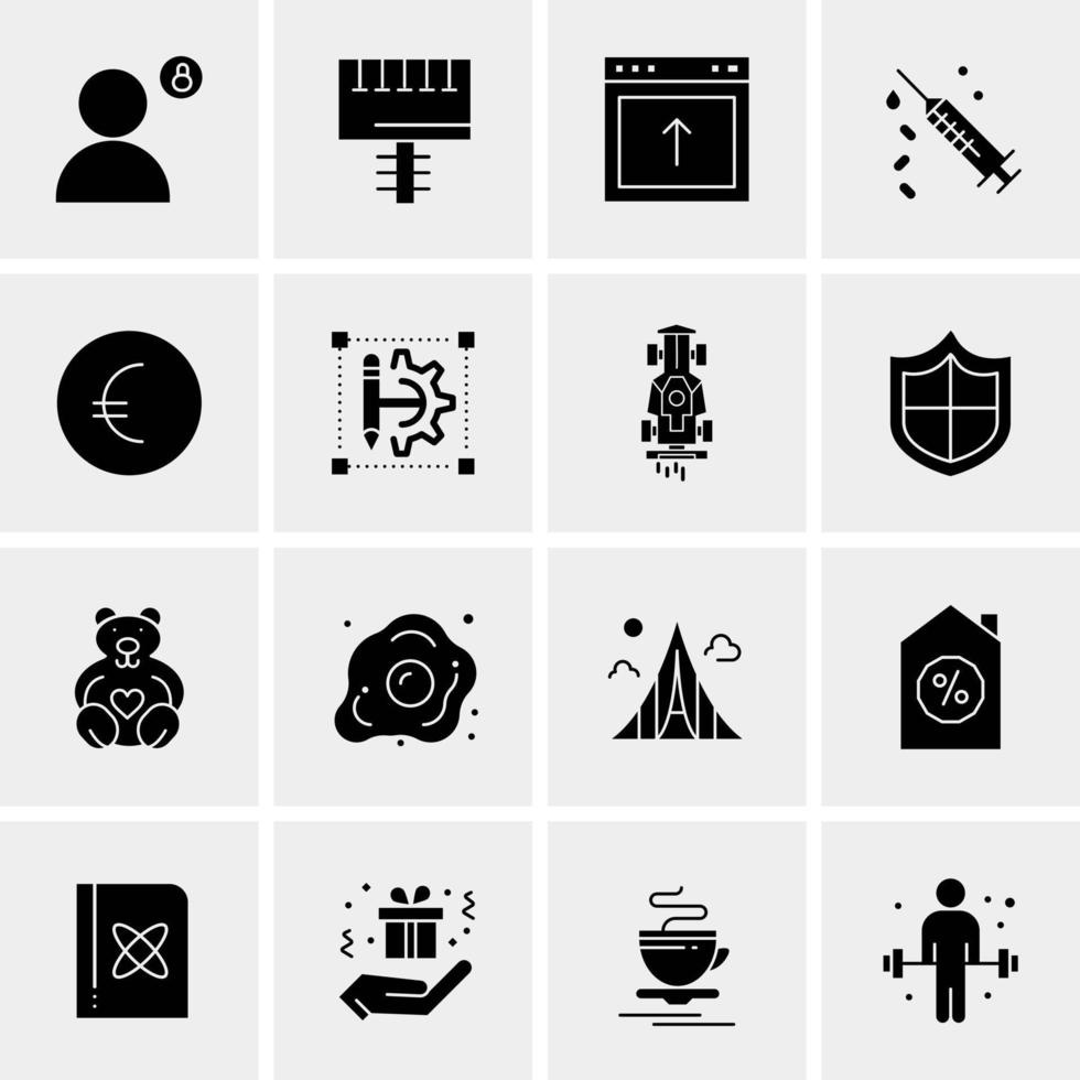 16 universelle Business-Icons Vektor kreative Icon-Illustration zur Verwendung in Web- und Mobilprojekten