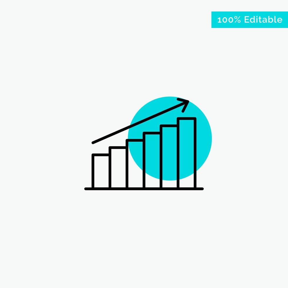 analys Diagram analys företag Graf marknadsföra statistik turkos markera cirkel punkt vektor ikon