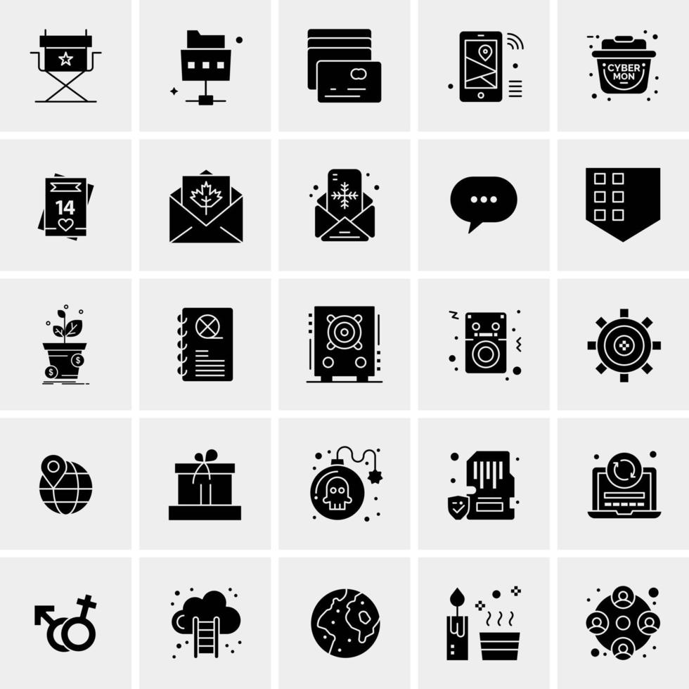 25 universelle Business-Icons Vektor kreative Icon-Illustration zur Verwendung in Web- und Mobilprojekten