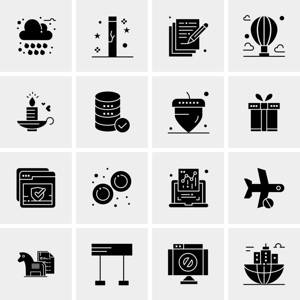 16 universelle Business-Icons Vektor kreative Icon-Illustration zur Verwendung in Web- und Mobilprojekten