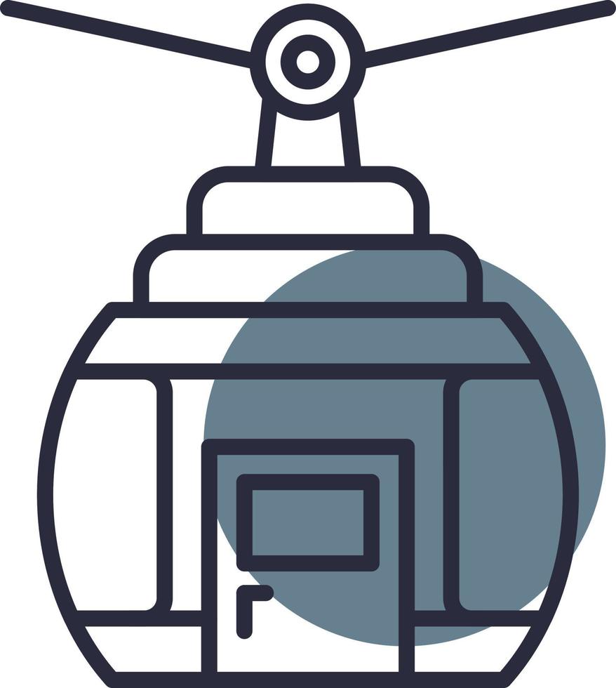 Seilbahn kreatives Icon-Design vektor