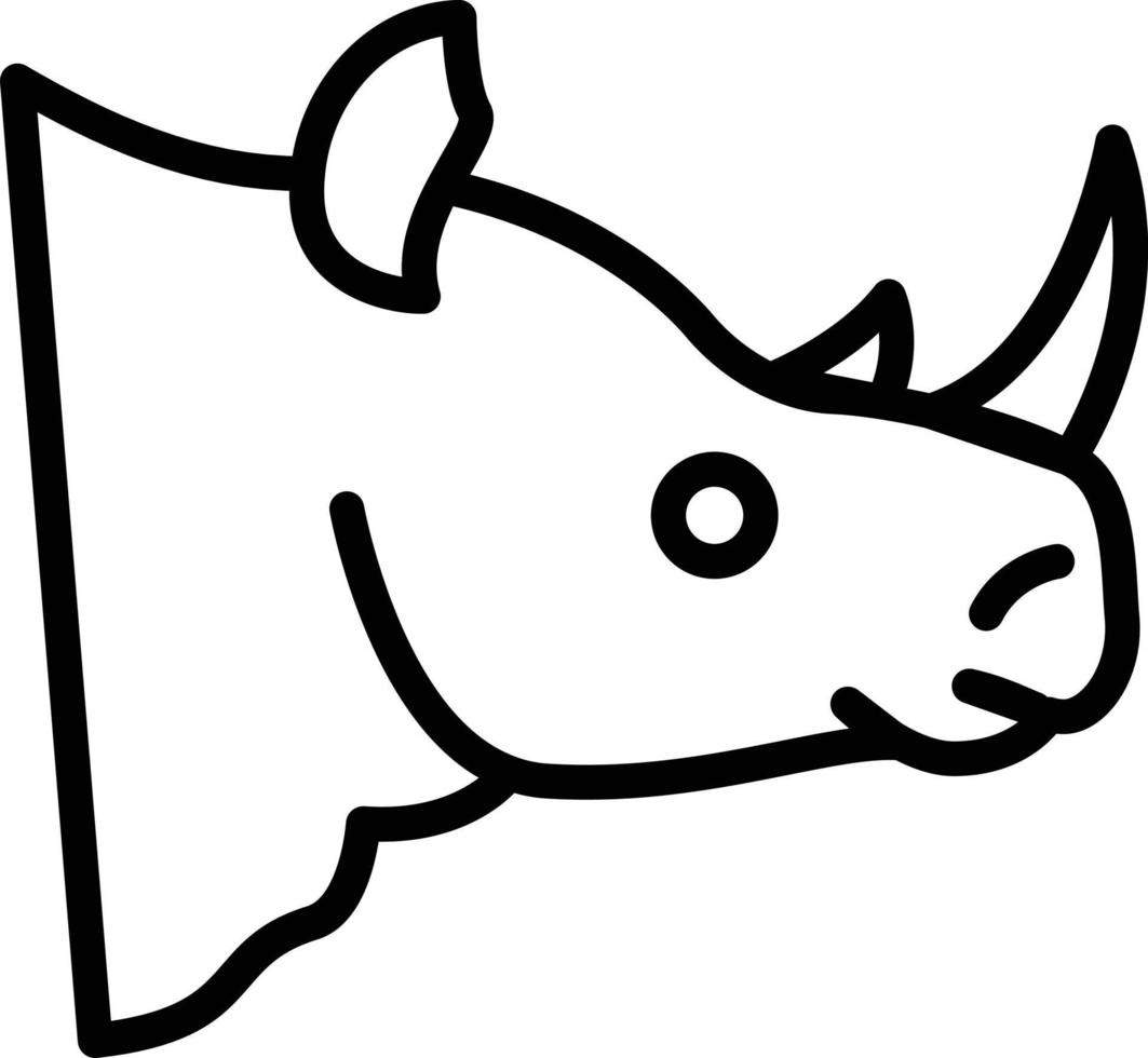 Nashorn-Vektorillustration auf einem Hintergrund. Premium-Qualitätssymbole. Vektorsymbole für Konzept und Grafikdesign. vektor
