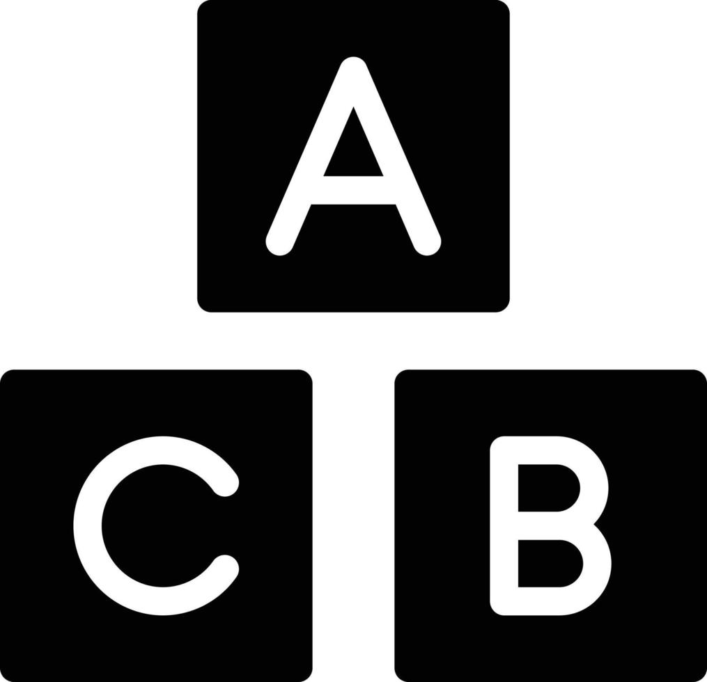 abc blockiert vektorillustration auf einem hintergrund. hochwertige symbole. vektorikonen für konzept und grafikdesign. vektor