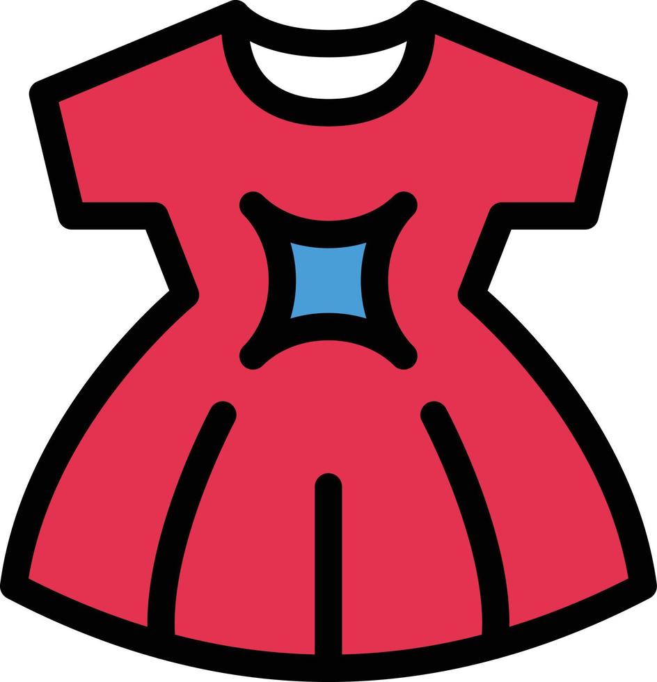 babykleid-vektorillustration auf einem hintergrund. hochwertige symbole. vektorikonen für konzept und grafikdesign. vektor