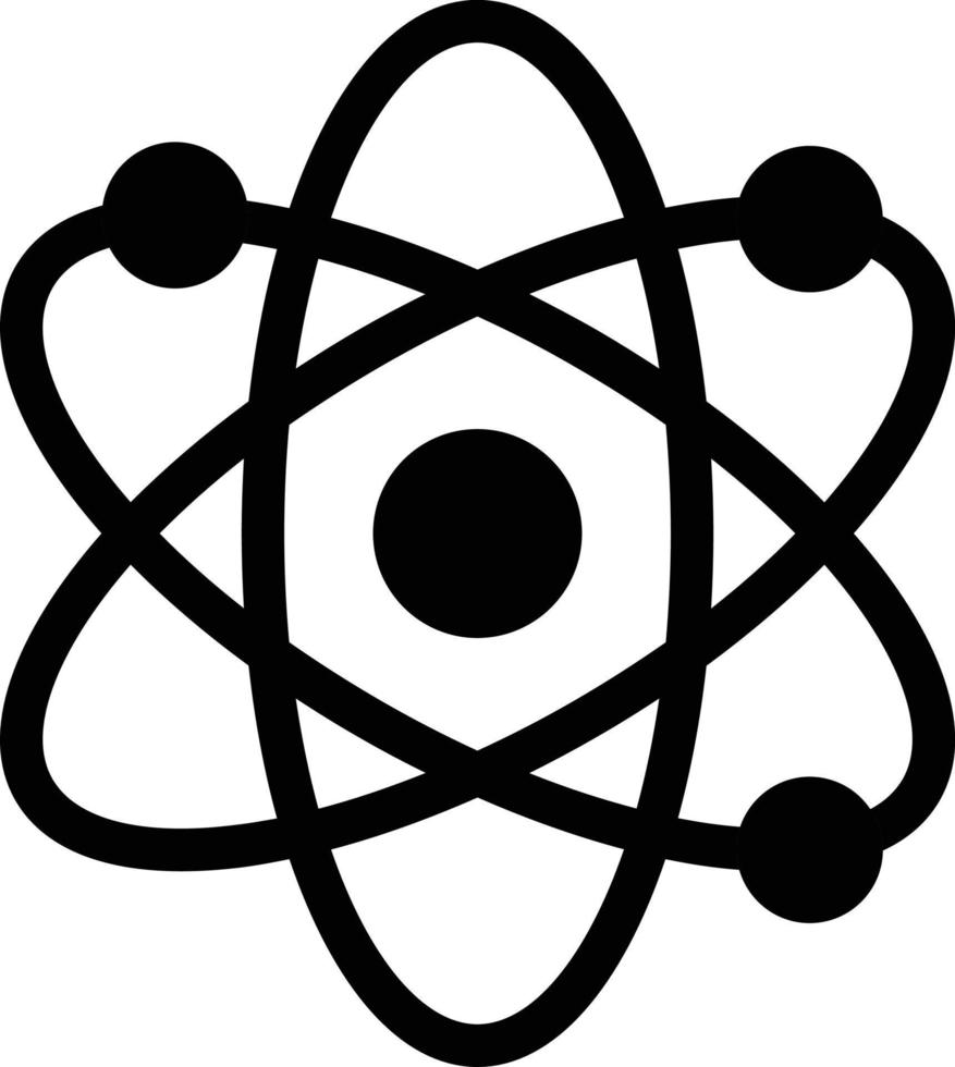 atomvektorillustration auf einem hintergrund. hochwertige symbole. vektorikonen für konzept und grafikdesign. vektor