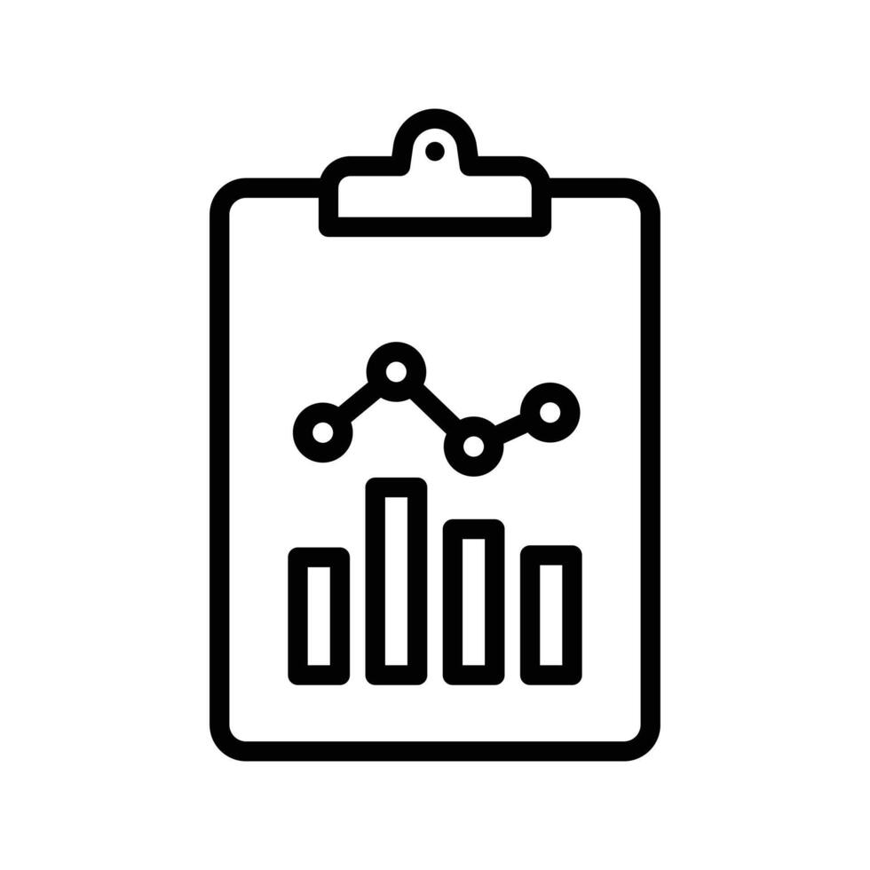 analytisk Rapportera vektor illustration på en bakgrund.premium kvalitet symbols.vector ikoner för begrepp och grafisk design.