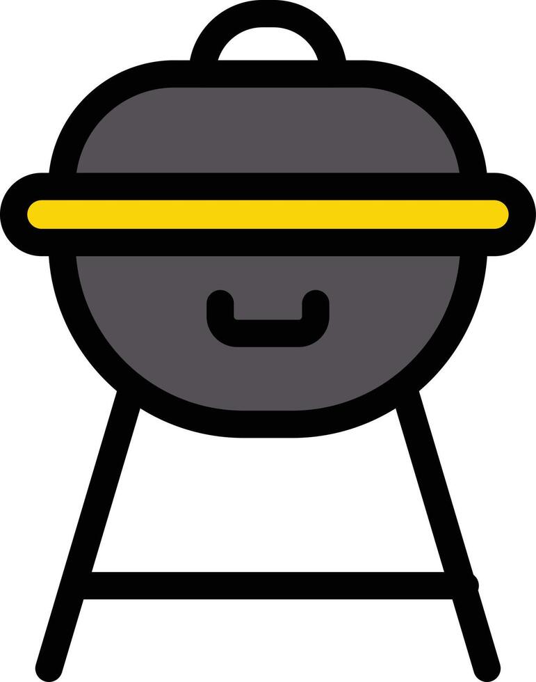 gegrillte lebensmittelvektorillustration auf einem hintergrund. hochwertige symbole. vektorikonen für konzept und grafikdesign. vektor