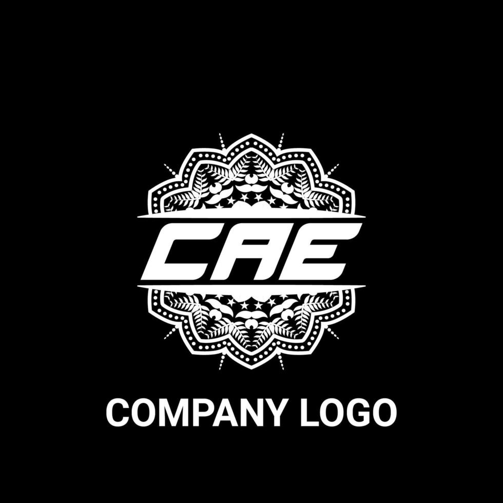 Cae Letter Royalty Mandala Form Logo. Cae-Bürstenkunst-Logo. cae-Logo für ein Unternehmen, ein Geschäft und eine kommerzielle Nutzung. vektor