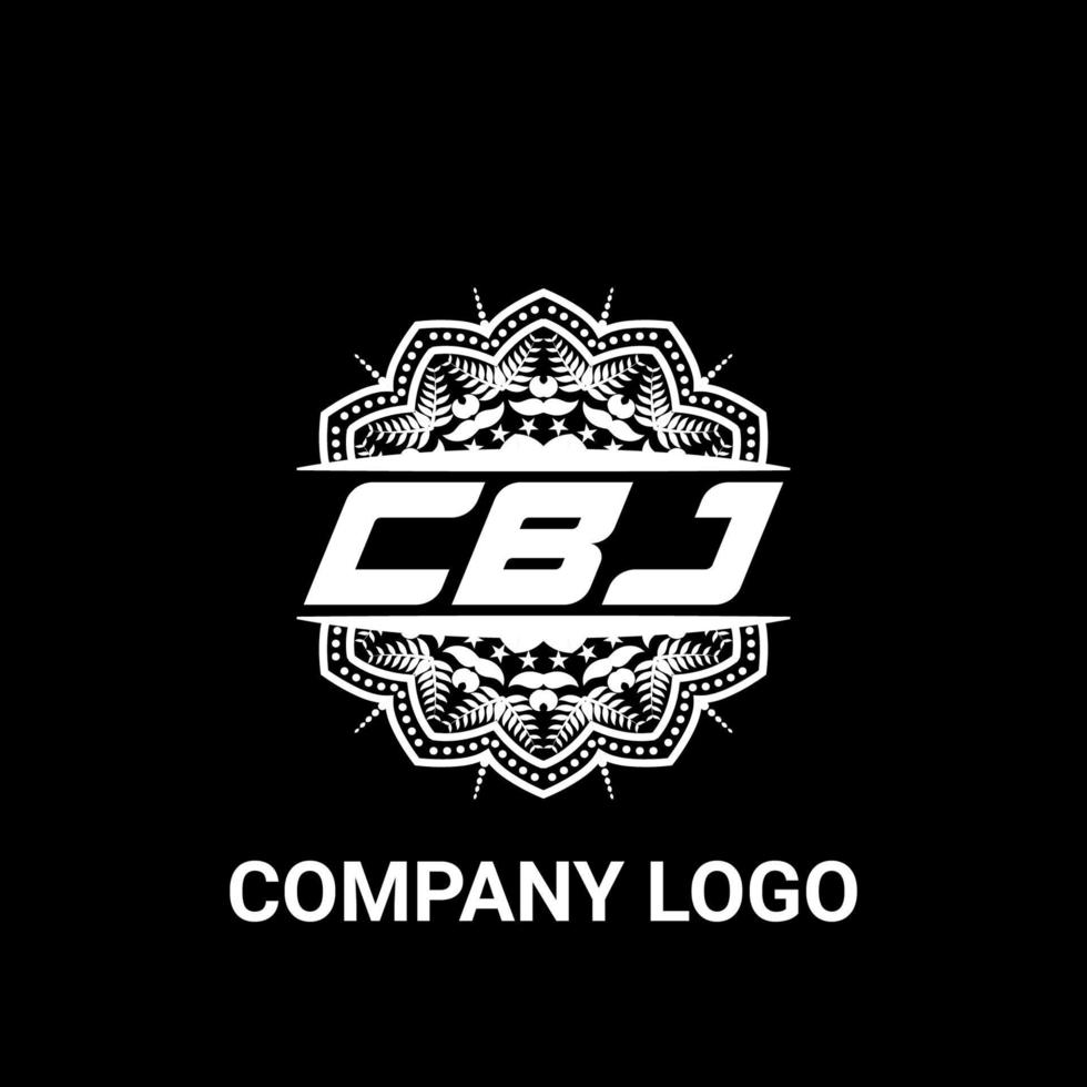 cbj brev royalty mandala form logotyp. cbj borsta konst logotyp. cbj logotyp för en företag, företag, och kommersiell använda sig av. vektor