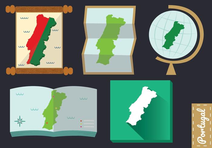 Portugal Karte Vektor Pack