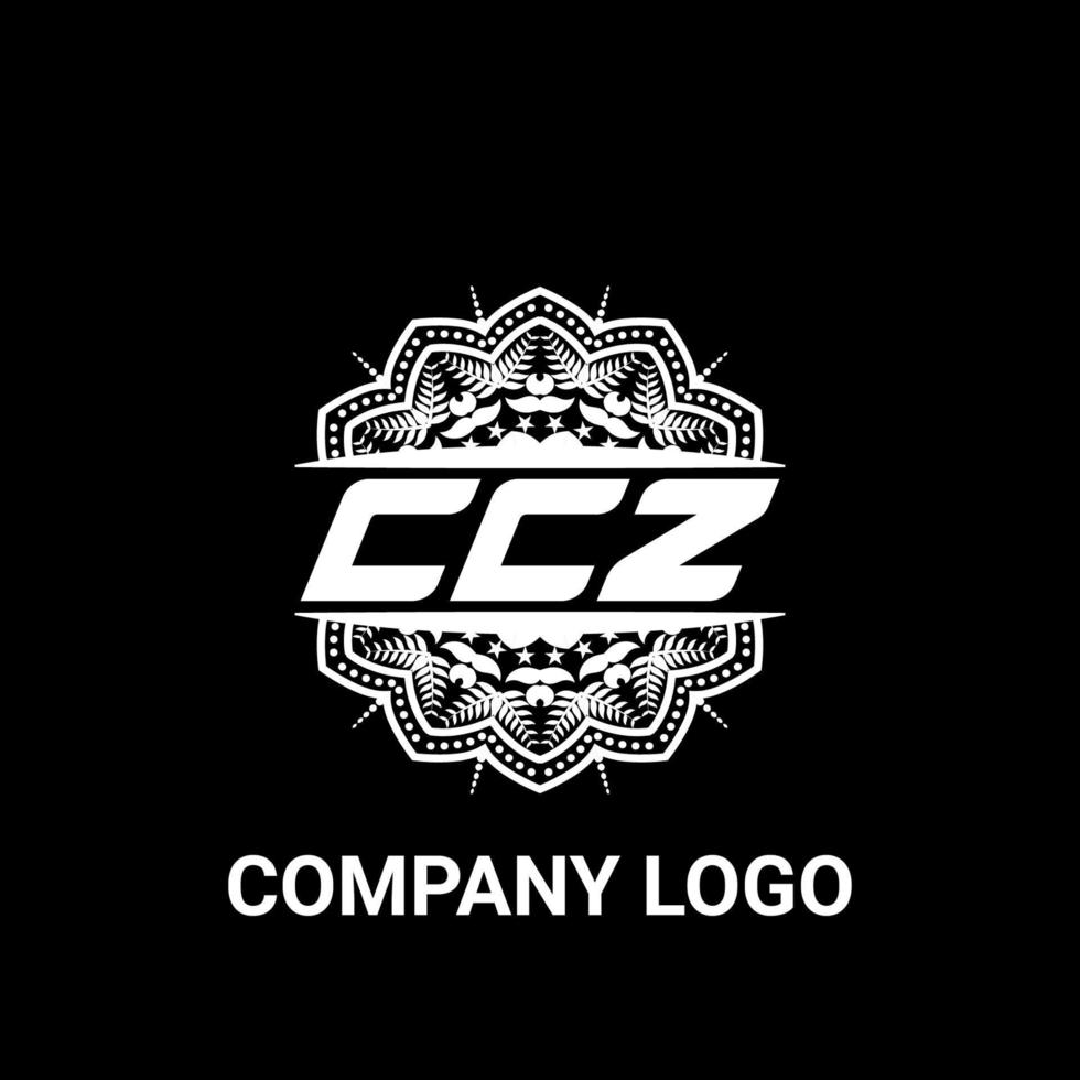 ccz-Buchstaben-Royalty-Mandala-Form-Logo. ccz-Pinsel-Kunst-Logo. ccz-Logo für ein Unternehmen, ein Geschäft und eine kommerzielle Nutzung. vektor