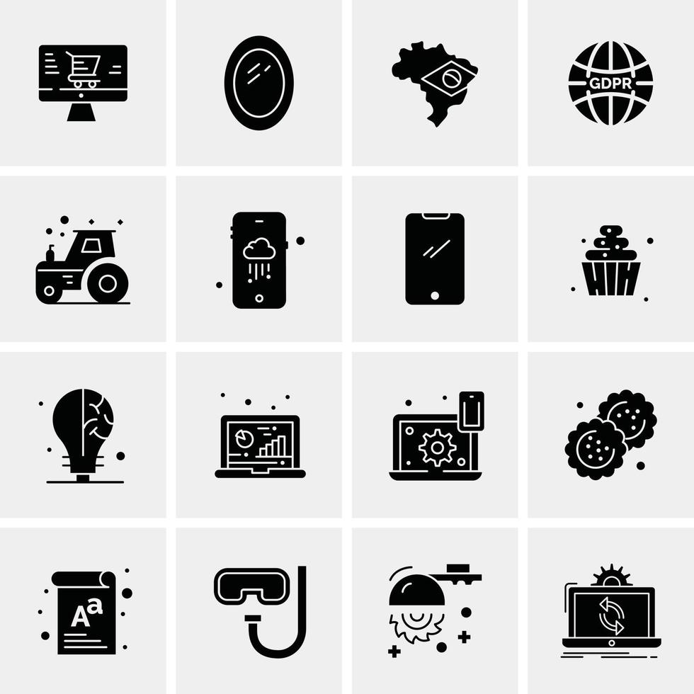 16 universelle Business-Icons Vektor kreative Icon-Illustration zur Verwendung in Web- und Mobilprojekten