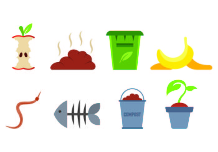 Set Kompost Icons vektor