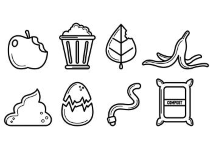 Set av kompost ikoner vektor