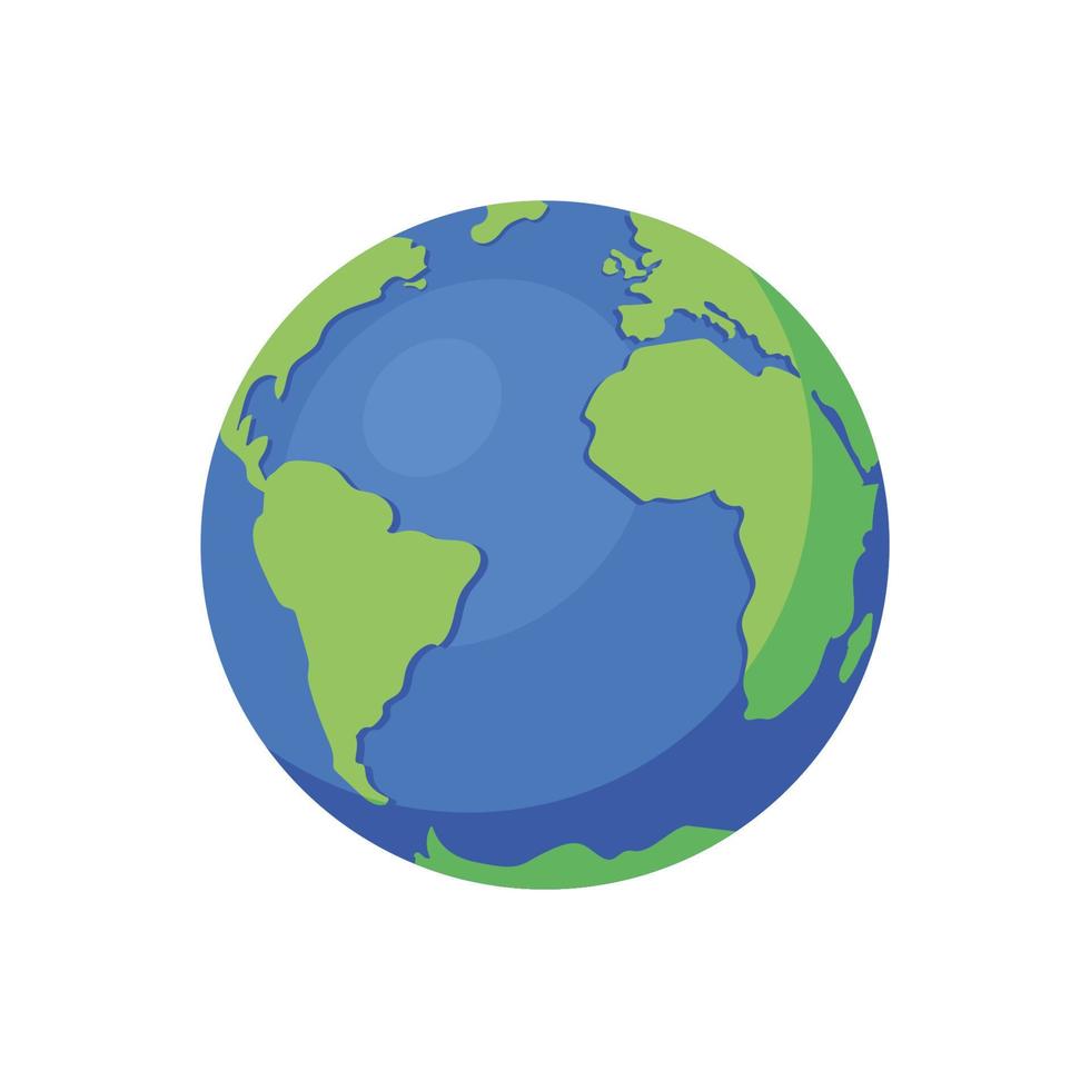 Erdkugel isoliert auf weißem Hintergrund. Weltkarte. Erde-Symbol. saubere und moderne vektorillustration für design, web. vektor