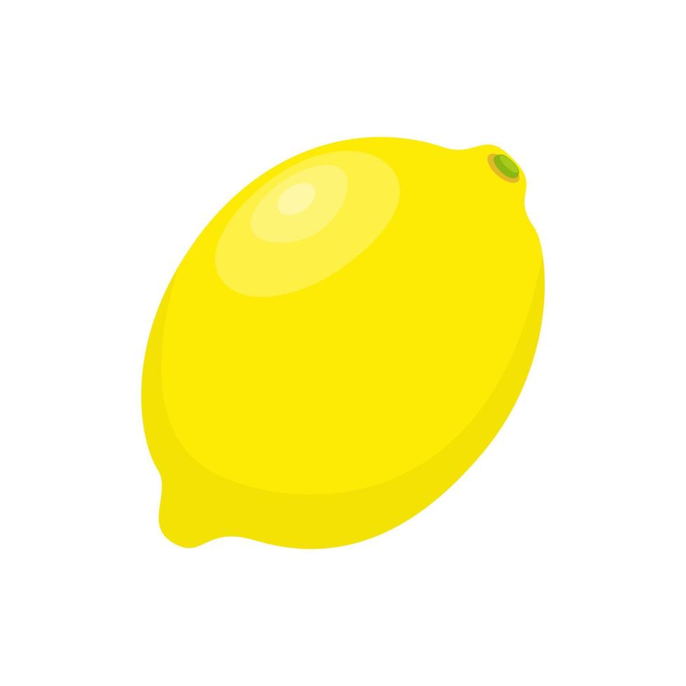gelbe zitronenvektorsymbolillustration isoliert auf weißem hintergrund. Zitronen-Symbol. vektor