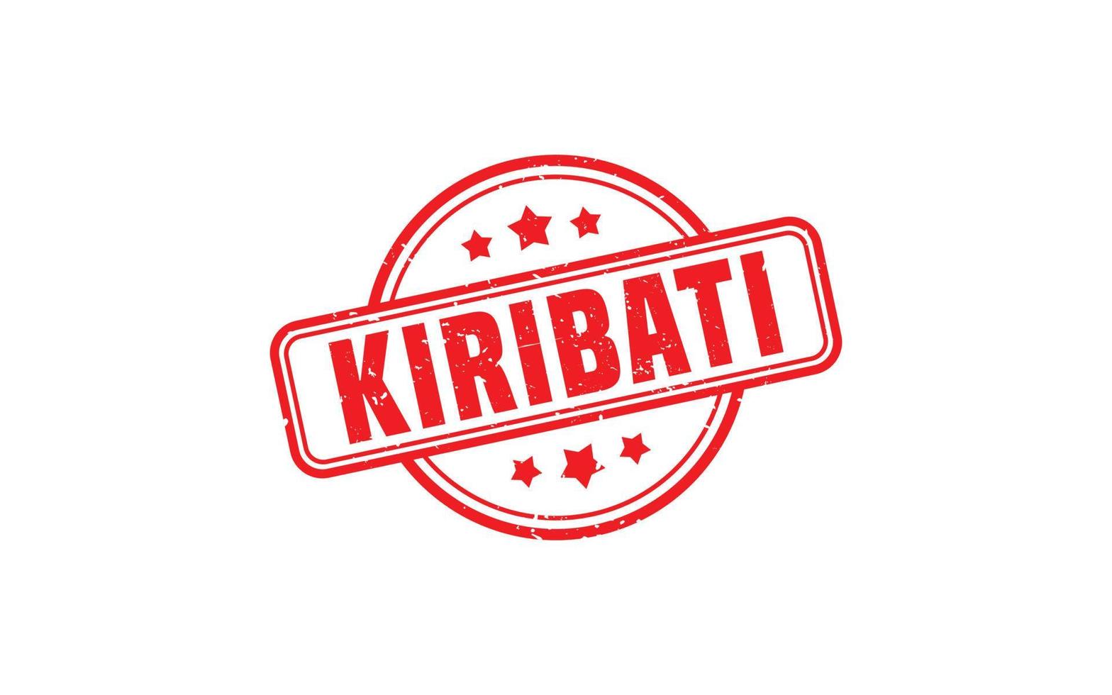 kiribati Stempelgummi mit Grunge-Stil auf weißem Hintergrund vektor