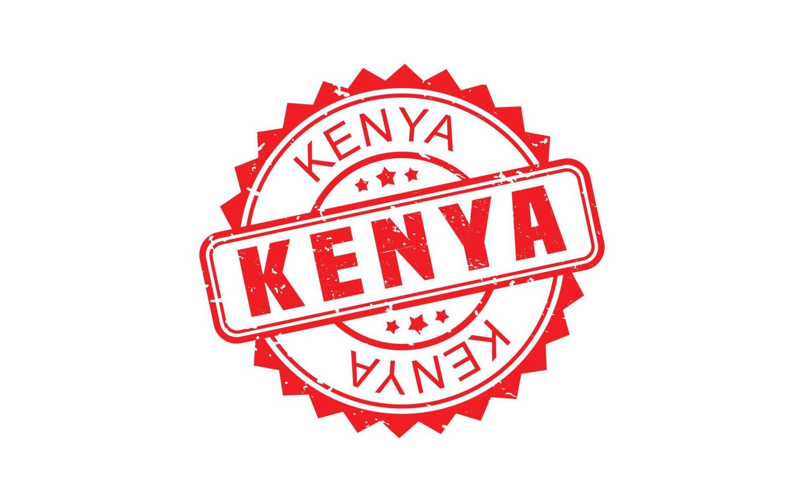 Kenia-Stempelgummi mit Grunge-Stil auf weißem Hintergrund vektor