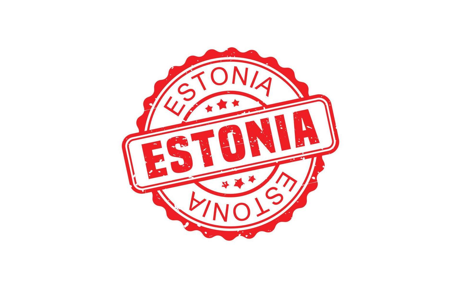 Estland Stempelgummi mit Grunge-Stil auf weißem Hintergrund vektor