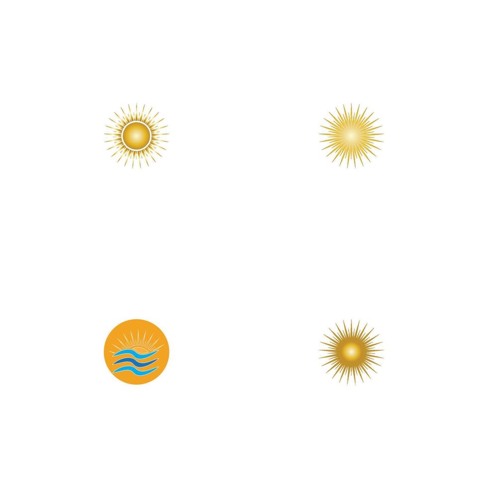 Sonnenlogo und Symbolsymbol vektor