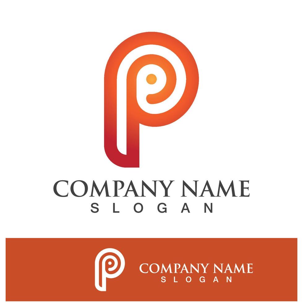 brev p ikon logotyp design illustration vektor