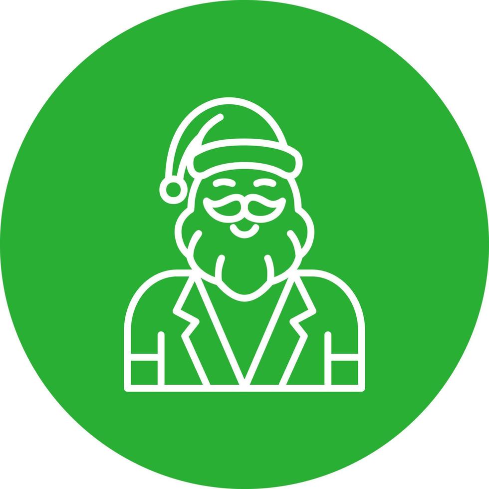 Weihnachtsmann kreatives Icon-Design vektor