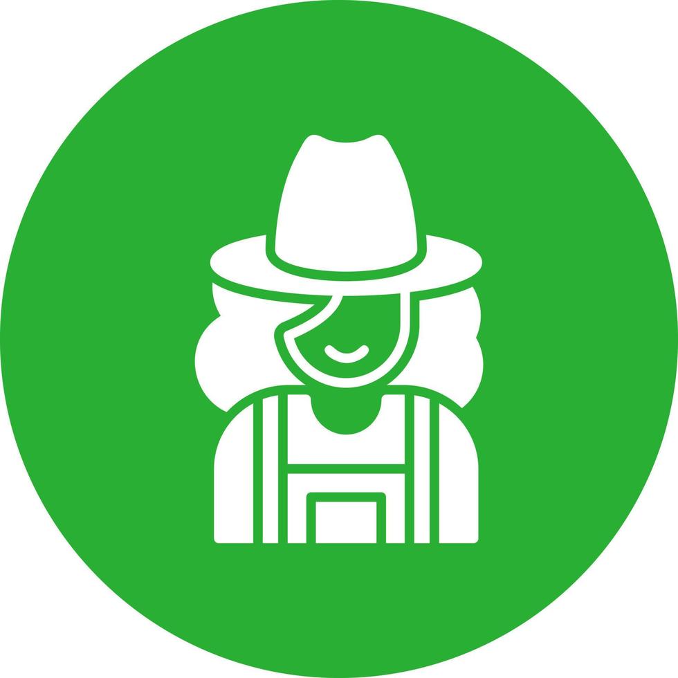 Dame Farmer kreatives Icon-Design vektor