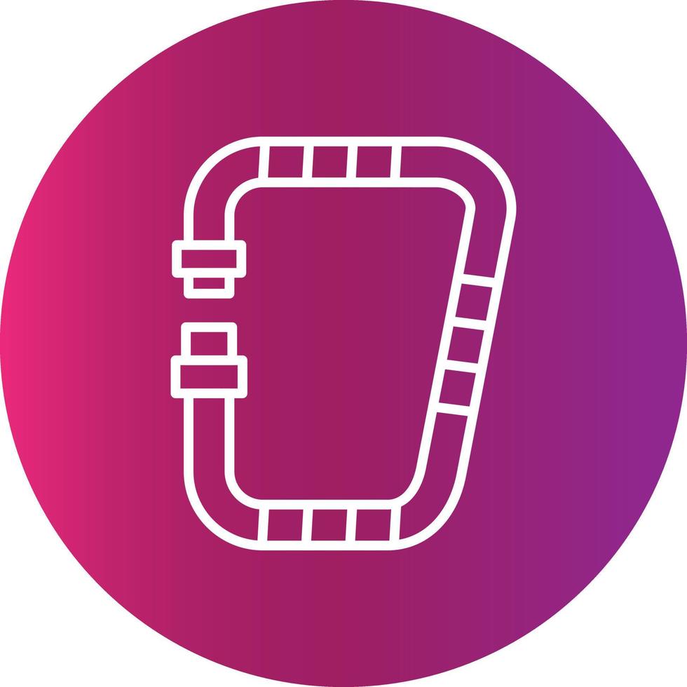 Karabiner kreatives Icon-Design vektor