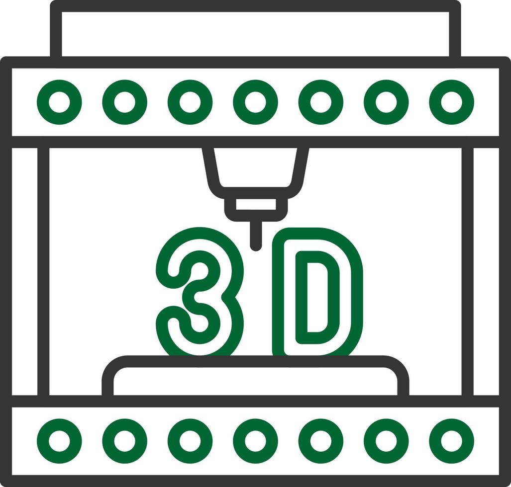 3D-Druck kreatives Icon-Design vektor