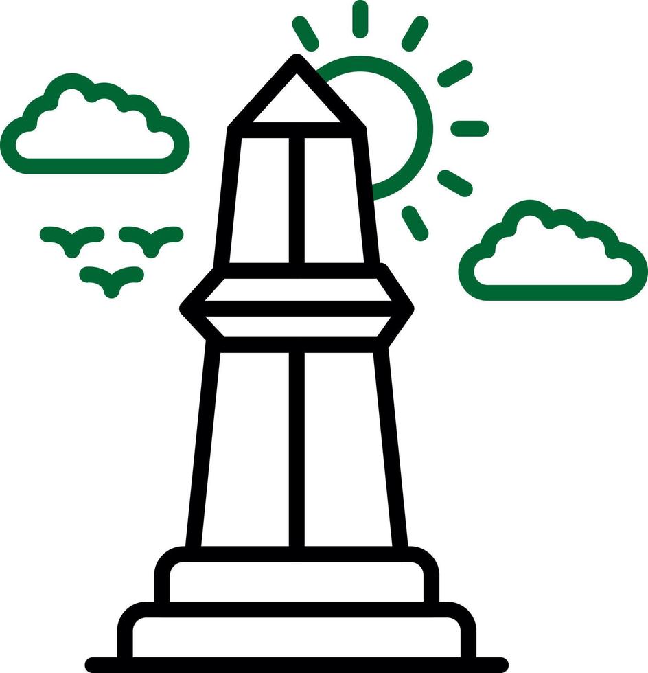 Obelisk kreatives Icon-Design vektor