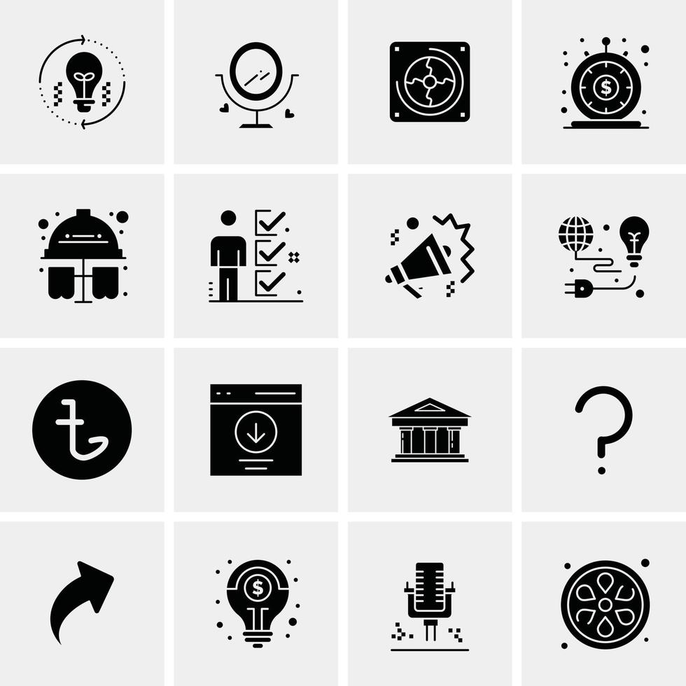 16 universelle Business-Icons Vektor kreative Icon-Illustration zur Verwendung in Web- und Mobilprojekten