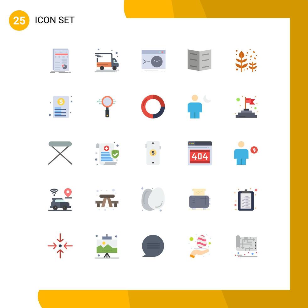 Stock Vector Icon Pack mit 25 Zeilen Zeichen und Symbolen für Blasbildung Admin Lesezeichen Terminal editierbare Vektordesign-Elemente