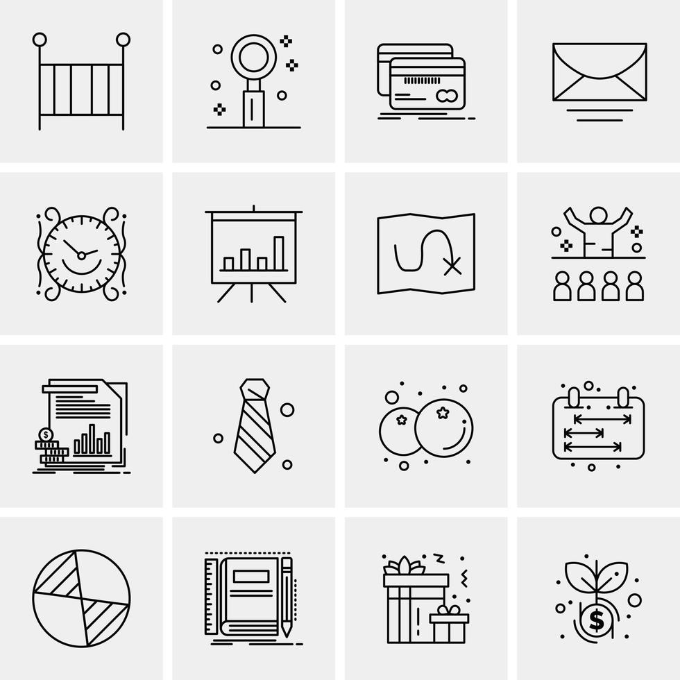 16 universelle Business-Icons Vektor kreative Icon-Illustration zur Verwendung in Web- und Mobilprojekten