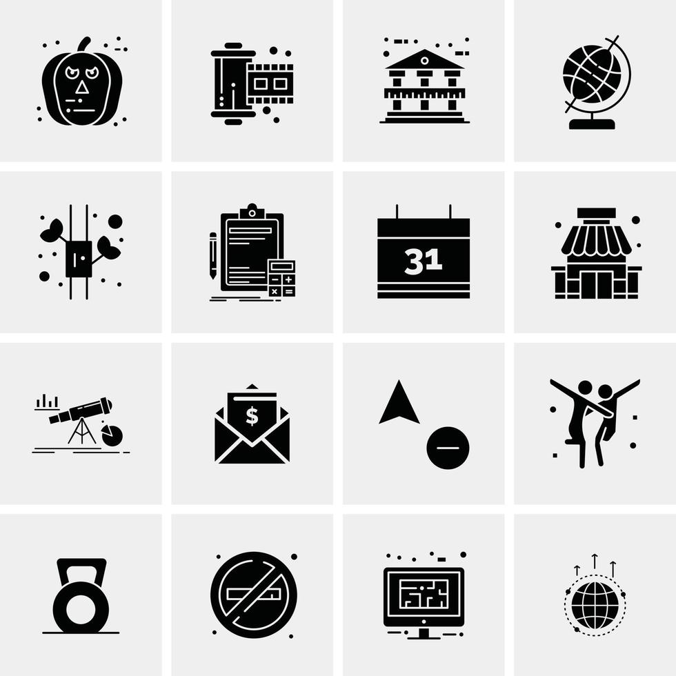 16 universelle Business-Icons Vektor kreative Icon-Illustration zur Verwendung in Web- und Mobilprojekten