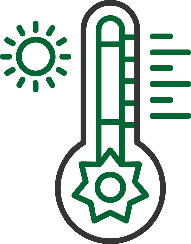 varm temperatur kreativ ikon design vektor