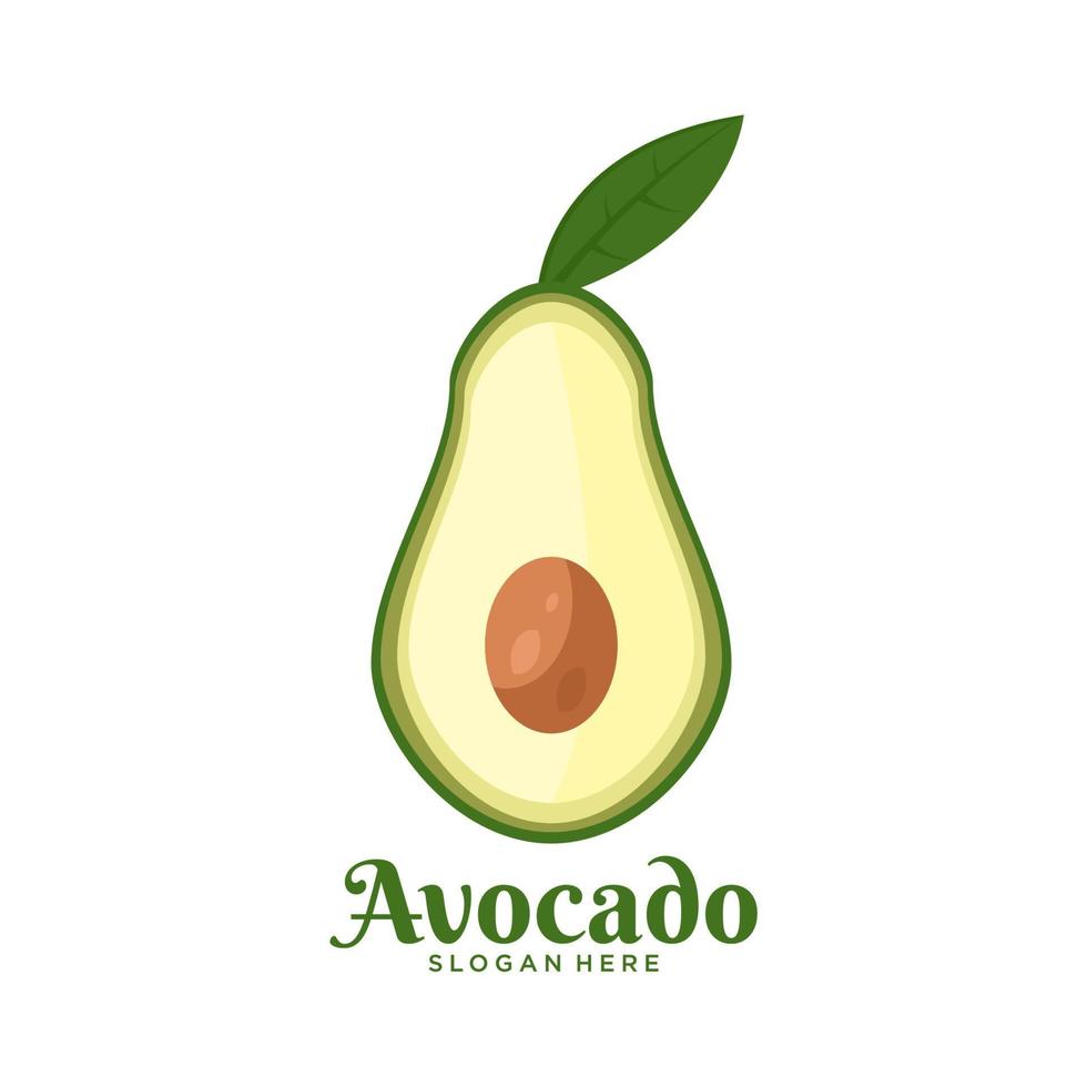 avokado logotyp. avokado vektor illustration