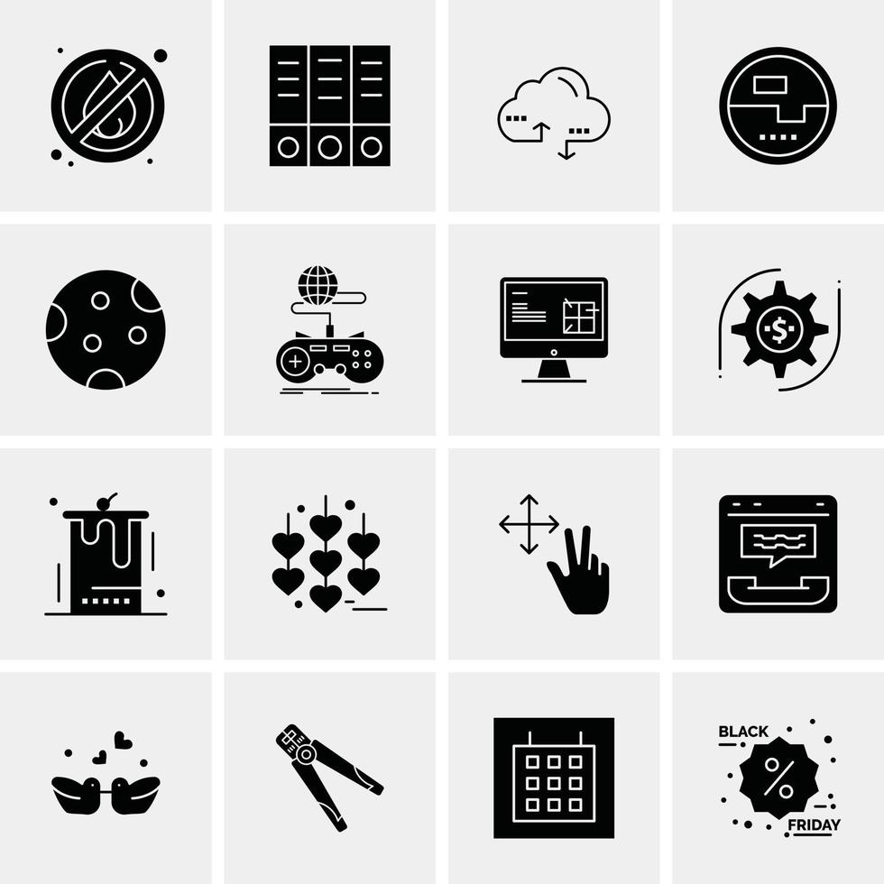 16 universelle Business-Icons Vektor kreative Icon-Illustration zur Verwendung in Web- und Mobilprojekten