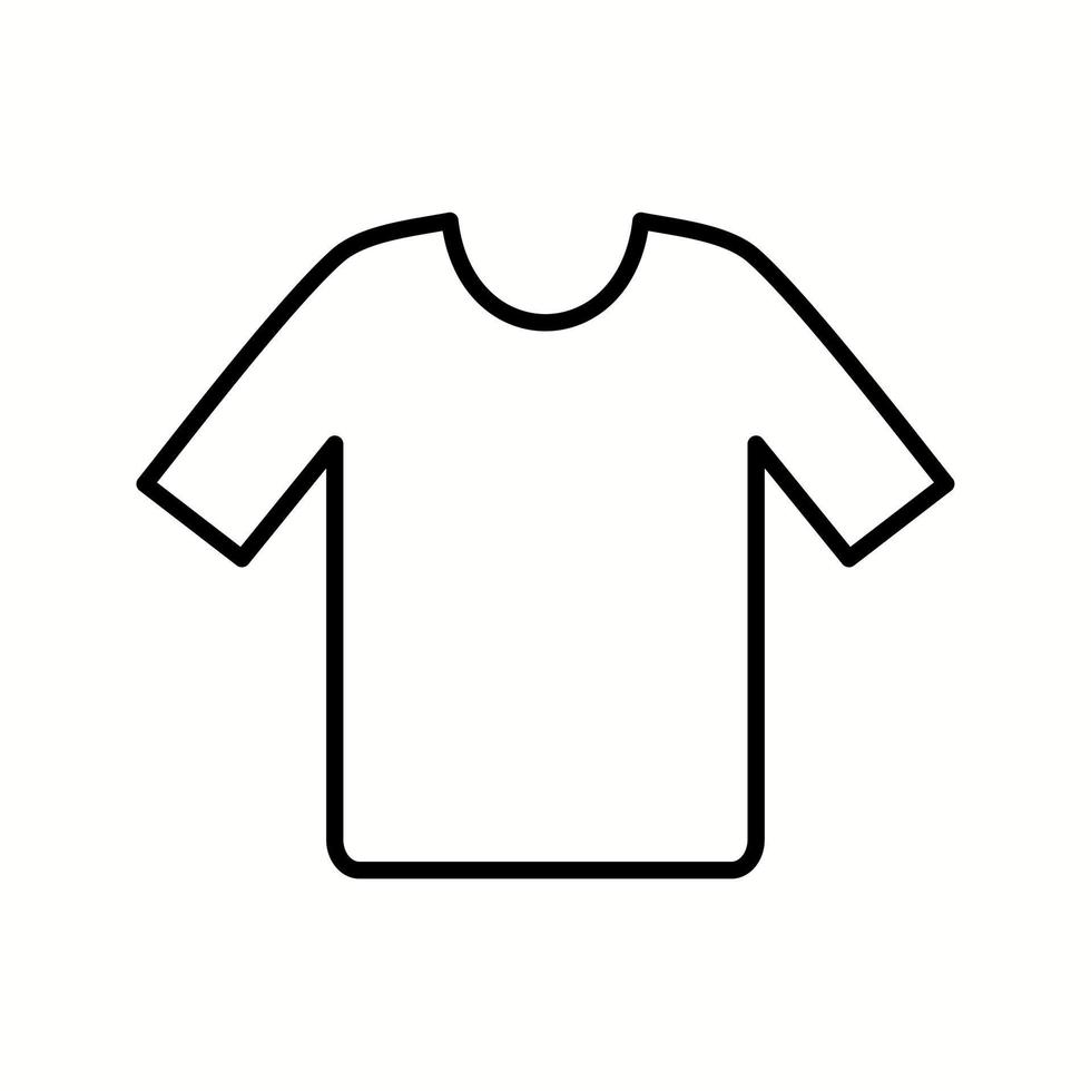 einzigartiges Symbol für die Vektorlinie des Hemdes vektor